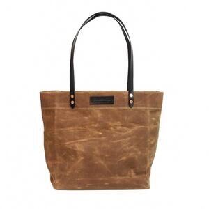NEW HARDMILL waxed canvas market tote in tan